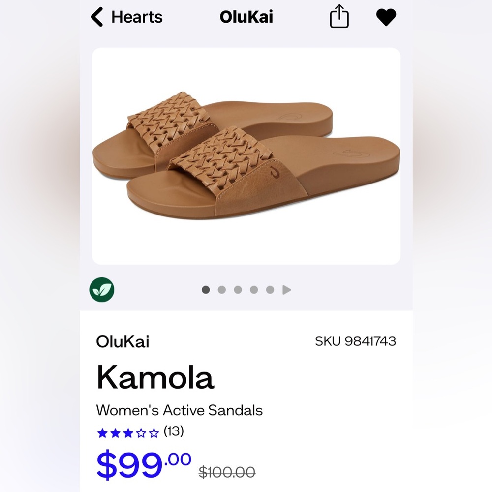 OluKai Kamola Slides NWOT Size 10